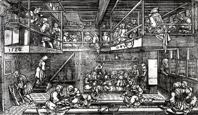 The Schoolroom, 1526 by Dirk Jacobsz Vellert